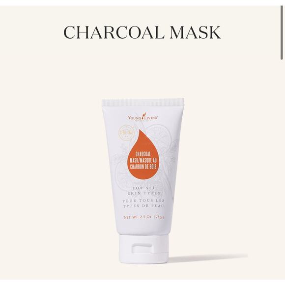 YOUNG LIVING Face Mask - 2.5 oz Charcoal Face Mark All Skin Types - New & Sealed - Picture 1 of 4